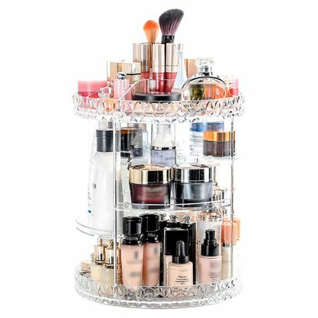 Organizador de maquillaje y cosméticos giratorio 360